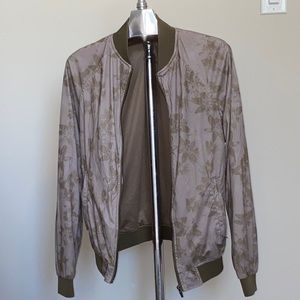 Zara Floral Gold Bomber Jacket
